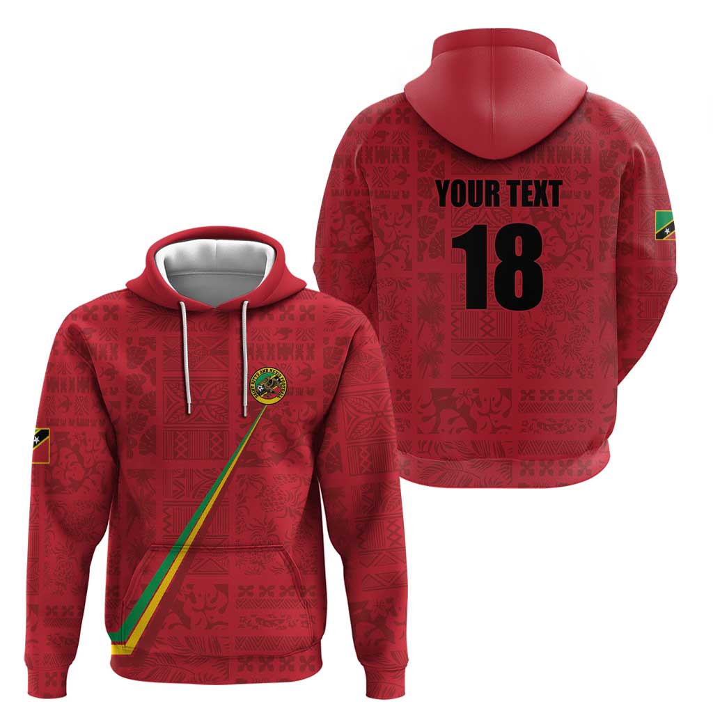 Custom Saint Kitts And Nevis Football Hoodie Sugar Boyz Red Version - Wonder Print Shop