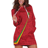 Custom Saint Kitts And Nevis Football Hoodie Dress Sugar Boyz Red Version - Wonder Print Shop