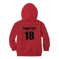 Custom Saint Kitts And Nevis Football Kid Hoodie Sugar Boyz Red Version - Wonder Print Shop