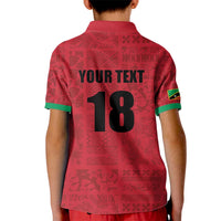 Custom Saint Kitts And Nevis Football Kid Polo Shirt Sugar Boyz Red Version - Wonder Print Shop