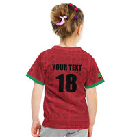 Custom Saint Kitts And Nevis Football Kid T Shirt Sugar Boyz Red Version - Wonder Print Shop