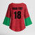 Custom Saint Kitts And Nevis Football Kimono Sleeve Blouse Sugar Boyz Red Version - Wonder Print Shop