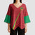 Custom Saint Kitts And Nevis Football Kimono Sleeve Blouse Sugar Boyz Red Version - Wonder Print Shop