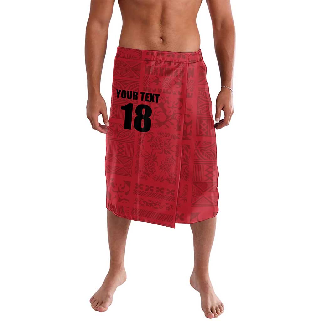 Custom Saint Kitts And Nevis Football Lavalava Sugar Boyz Red Version - Wonder Print Shop