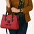 Custom Saint Kitts And Nevis Football Leather Bag Sugar Boyz Red Version - Wonder Print Shop
