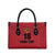 Custom Saint Kitts And Nevis Football Leather Bag Sugar Boyz Red Version - Wonder Print Shop
