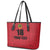 Custom Saint Kitts And Nevis Football Leather Tote Bag Sugar Boyz Red Version - Wonder Print Shop