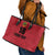 Custom Saint Kitts And Nevis Football Leather Tote Bag Sugar Boyz Red Version - Wonder Print Shop