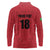 Custom Saint Kitts And Nevis Football Long Sleeve Polo Shirt Sugar Boyz Red Version - Wonder Print Shop