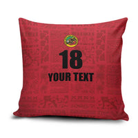 Custom Saint Kitts And Nevis Football Pillow Cover Sugar Boyz Red Version - Wonder Print Shop