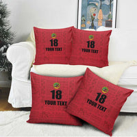 Custom Saint Kitts And Nevis Football Pillow Cover Sugar Boyz Red Version - Wonder Print Shop