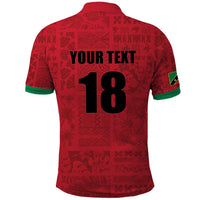 Custom Saint Kitts And Nevis Football Polo Shirt Sugar Boyz Red Version - Wonder Print Shop