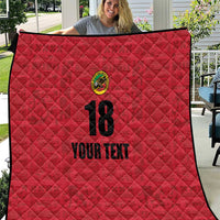 Custom Saint Kitts And Nevis Football Quilt Sugar Boyz Red Version - Wonder Print Shop