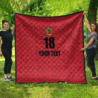 Custom Saint Kitts And Nevis Football Quilt Sugar Boyz Red Version - Wonder Print Shop