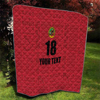 Custom Saint Kitts And Nevis Football Quilt Sugar Boyz Red Version - Wonder Print Shop