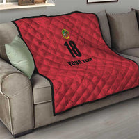 Custom Saint Kitts And Nevis Football Quilt Sugar Boyz Red Version - Wonder Print Shop
