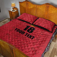 Custom Saint Kitts And Nevis Football Quilt Bed Set Sugar Boyz Red Version - Wonder Print Shop