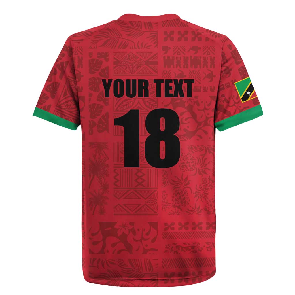 Custom Saint Kitts And Nevis Football Rugby Jersey Sugar Boyz Red Version - Wonder Print Shop