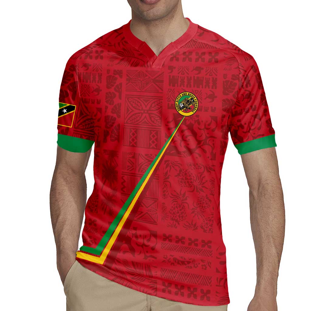 Custom Saint Kitts And Nevis Football Rugby Jersey Sugar Boyz Red Version - Wonder Print Shop