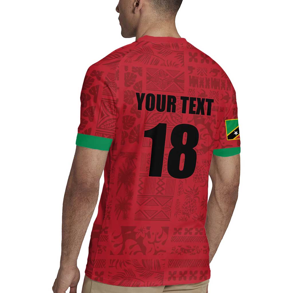 Custom Saint Kitts And Nevis Football Rugby Jersey Sugar Boyz Red Version - Wonder Print Shop
