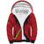 Custom Saint Kitts And Nevis Football Sherpa Hoodie Sugar Boyz Red Version - Wonder Print Shop