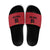 Custom Saint Kitts And Nevis Football Slide Sandals Sugar Boyz Red Version - Wonder Print Shop