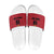 Custom Saint Kitts And Nevis Football Slide Sandals Sugar Boyz Red Version - Wonder Print Shop