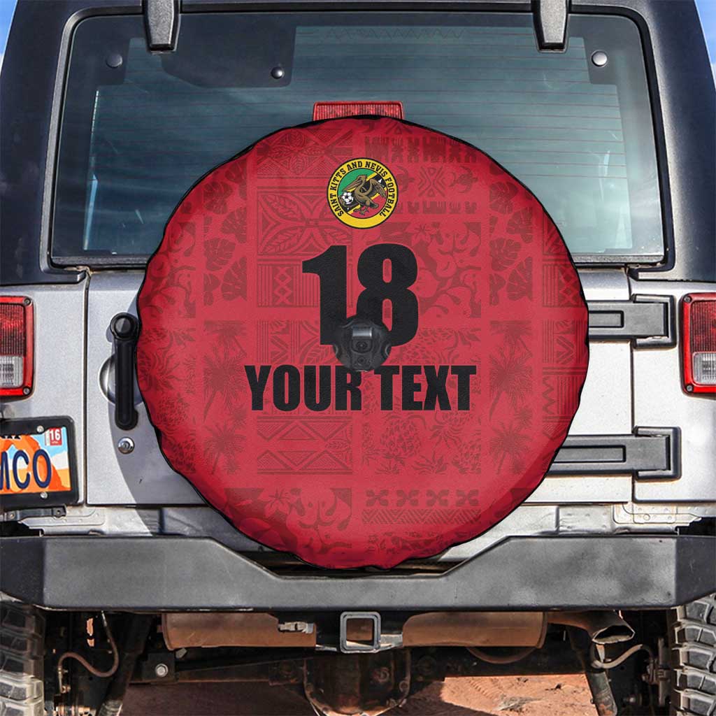 Custom Saint Kitts And Nevis Football Spare Tire Cover Sugar Boyz Red Version - Wonder Print Shop