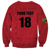 Custom Saint Kitts And Nevis Football Sweatshirt Sugar Boyz Red Version - Wonder Print Shop