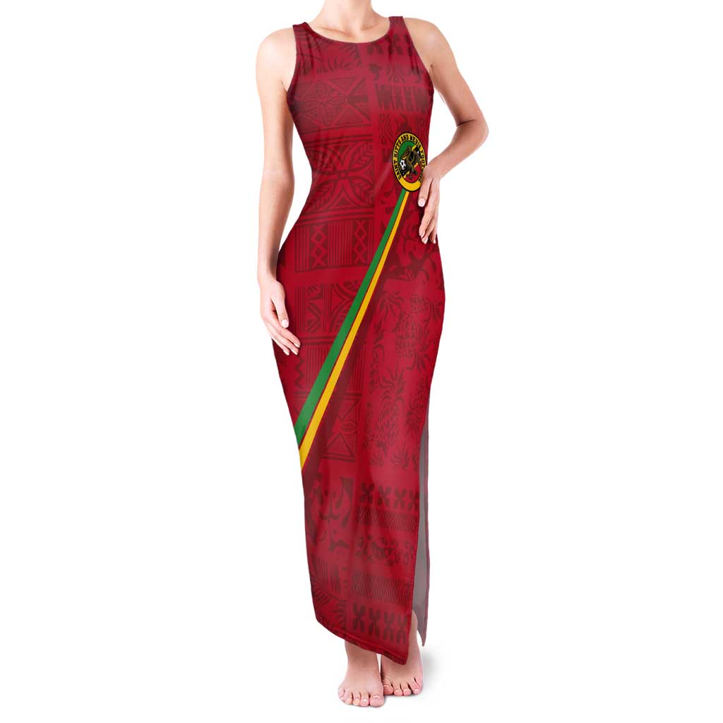 Custom Saint Kitts And Nevis Football Tank Maxi Dress Sugar Boyz Red Version - Wonder Print Shop