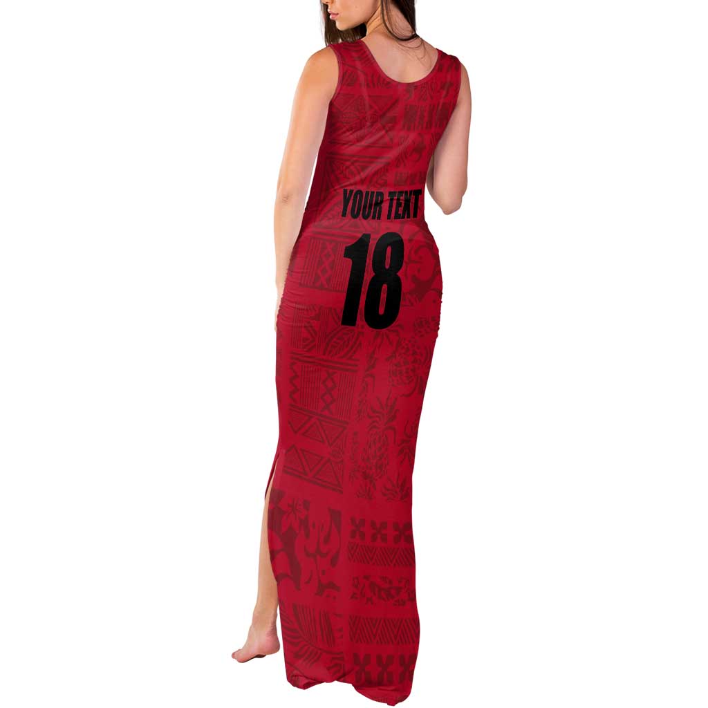 Custom Saint Kitts And Nevis Football Tank Maxi Dress Sugar Boyz Red Version - Wonder Print Shop