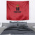 Custom Saint Kitts And Nevis Football Tapestry Sugar Boyz Red Version - Wonder Print Shop