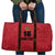 Custom Saint Kitts And Nevis Football Travel Bag Sugar Boyz Red Version - Wonder Print Shop