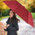 Custom Saint Kitts And Nevis Football Umbrella Sugar Boyz Red Version - Wonder Print Shop