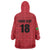Custom Saint Kitts And Nevis Football Wearable Blanket Hoodie Sugar Boyz Red Version - Wonder Print Shop