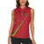 Custom Saint Kitts And Nevis Football Women Sleeveless Polo Shirt Sugar Boyz Red Version - Wonder Print Shop
