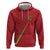Custom Saint Kitts And Nevis Football Zip Hoodie Sugar Boyz Red Version - Wonder Print Shop
