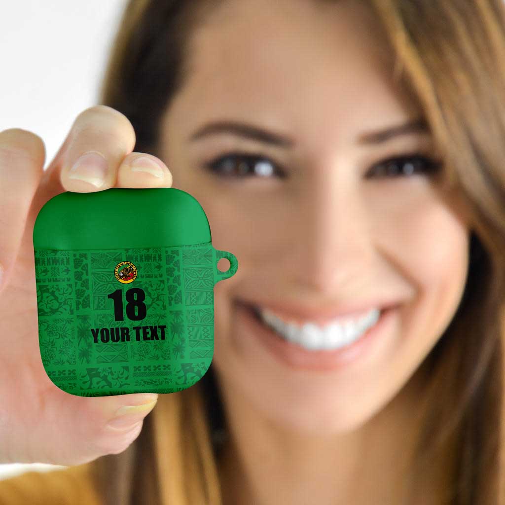 Custom Saint Kitts And Nevis Football AirPods Case Sugar Boyz Green Version - Wonder Print Shop