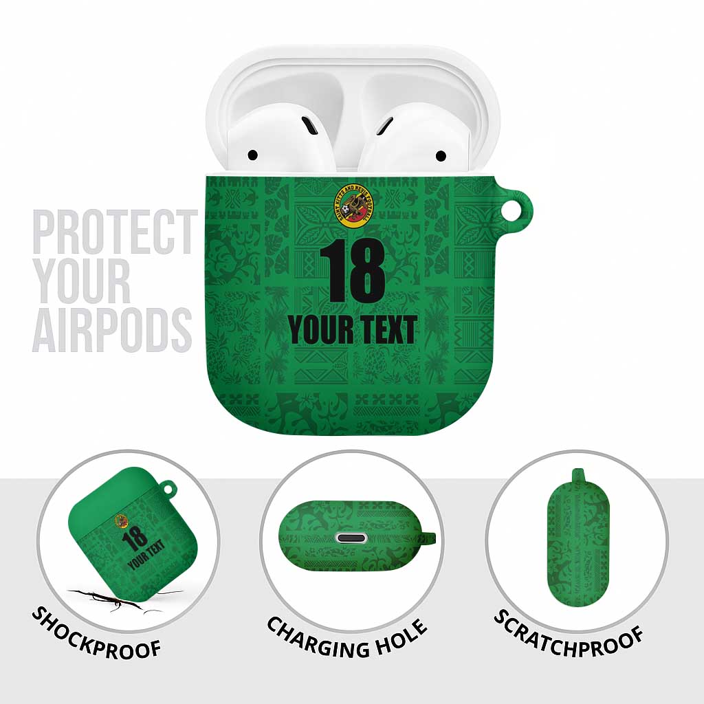 Custom Saint Kitts And Nevis Football AirPods Case Sugar Boyz Green Version - Wonder Print Shop