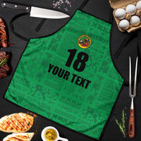 Custom Saint Kitts And Nevis Football Apron Sugar Boyz Green Version - Wonder Print Shop