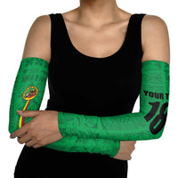 Custom Saint Kitts And Nevis Football Arm Sleeves Sugar Boyz Green Version - Wonder Print Shop