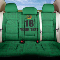 Custom Saint Kitts And Nevis Football Back Car Seat Cover Sugar Boyz Green Version - Wonder Print Shop