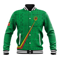 Custom Saint Kitts And Nevis Football Baseball Jacket Sugar Boyz Green Version - Wonder Print Shop