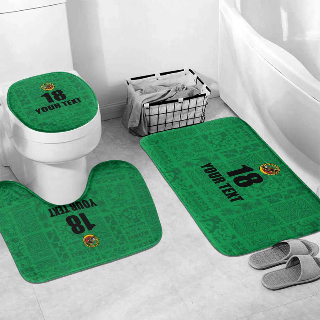 Custom Saint Kitts And Nevis Football Bathroom Set Sugar Boyz Green Version - Wonder Print Shop
