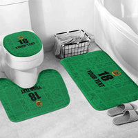 Custom Saint Kitts And Nevis Football Bathroom Set Sugar Boyz Green Version - Wonder Print Shop
