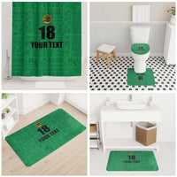 Custom Saint Kitts And Nevis Football Bathroom Set Sugar Boyz Green Version - Wonder Print Shop