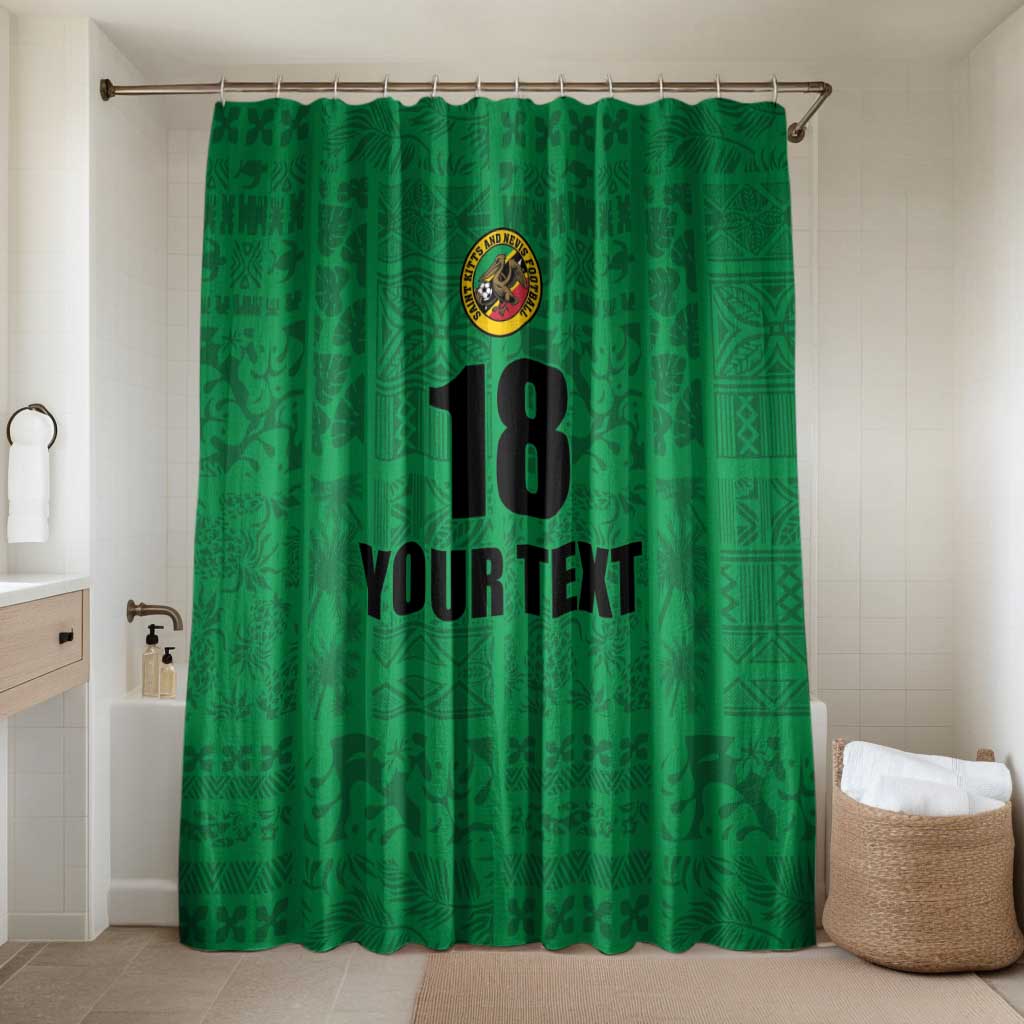 Custom Saint Kitts And Nevis Football Bathroom Set Sugar Boyz Green Version - Wonder Print Shop