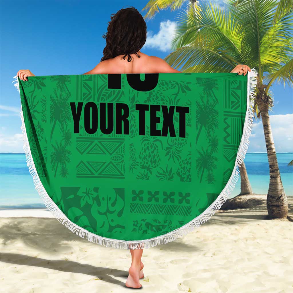 Custom Saint Kitts And Nevis Football Beach Blanket Sugar Boyz Green Version - Wonder Print Shop
