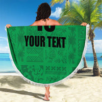 Custom Saint Kitts And Nevis Football Beach Blanket Sugar Boyz Green Version - Wonder Print Shop