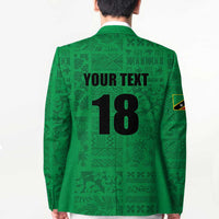 Custom Saint Kitts And Nevis Football Blazer Sugar Boyz Green Version - Wonder Print Shop